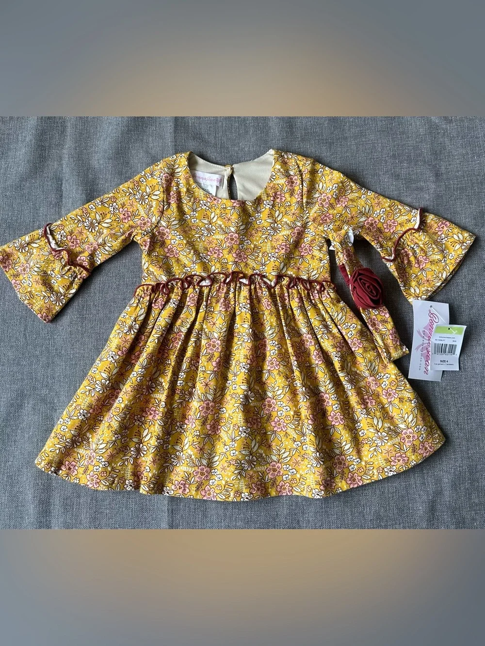 New Girl’s Bonnie Jean Floral Boho Tunic Shirt & Headband